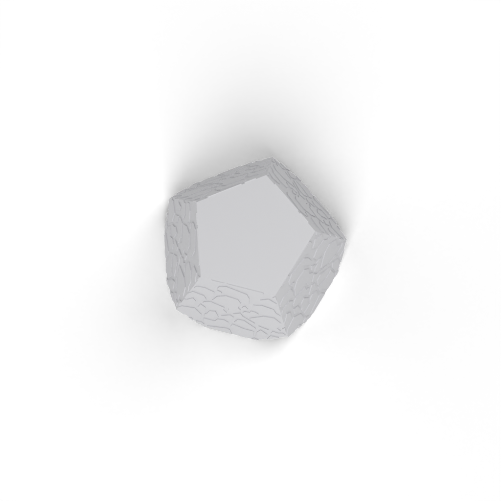 dodecahedron planter rock pattern view 3